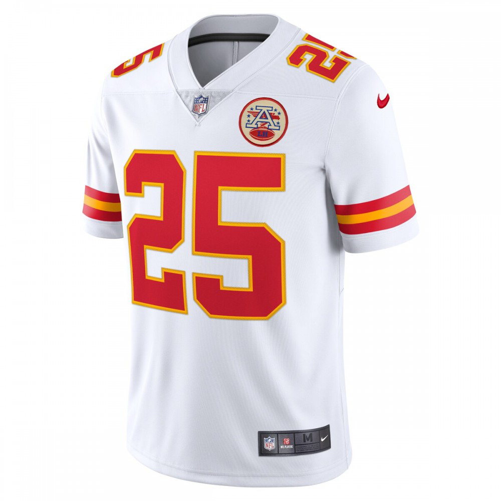 Clyde Edwards-Helaire Kansas City Chiefs Nike Vapor Limited Jersey - White-Profan Arena